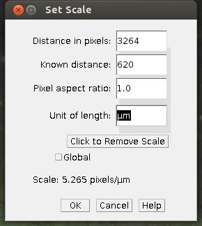 Enter details of the scale bar properties