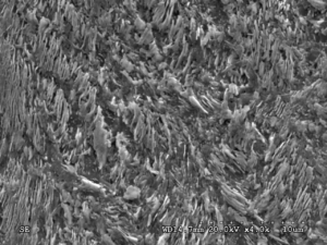 Micrography of the bloomery steel sample from Rocha do Vigio, Portugal. 